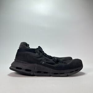 On Cloudnova 2 Triple Black Lightweight Casual Lifestyle Sneakers Men's Size 13